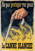 French Worker Safety Poster Protect Your Eyes