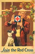 Join the Red Cross Original Poster [[Rockwell]] man with dog