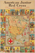 Original Vintage Junior Red Cross At Work Poster