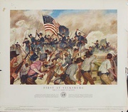 First at Vicksburg Original Vintage Army Propaganda Poster
