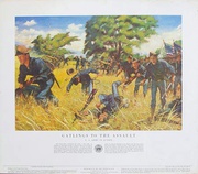 Gatlings to the Assualt U.S. Army in Action Original Vintage Army Propaganda Poster
