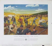 Good Marksmanship and Guts! U.S. Army in Action Original Vintage Army Propaganda Poster