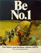 Be #1 Original Vintage Vietnam Army Recruiting Poster 