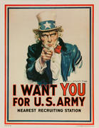I Want You Original Vintage WWII Poster Flagg Vietnam era poster