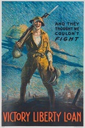 And They Though We Could Not Fight Original WWI Liberty Loan Poster