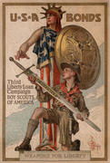 3rd Liberty Loan Boy Scouts Original Vintage WWI Poster 