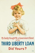 My Daddy Bought Me A Government Bond Original Vintage World War I Poster 