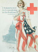 I Summon You Original WWI Red Cross Poster