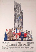  YWCA Hostess House Original Vintage World War One Poster