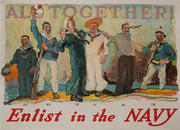 All Together Original American WWI Recruiting Poster