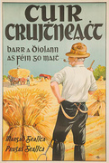 Grow Wheat The Crop That Pays Original Irish Poster Gaelic Text