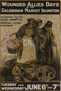 Wounded Allies Day Original WWI British Homefront Poster