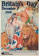Britain's Day 1918 Original Vintage WWI Poster 