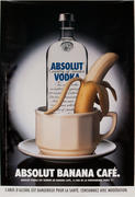[[Absolut]] Vodka Original Vintage Advertising Poster Banana Caf�