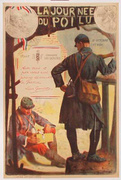 Journee Poilu Original Vintage French WWI Poster  