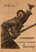 On Les Aura 2nd Emprunt Original French WWI Poster 