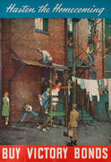 Hasten The Homecoming Original Norman [[Rockwell]] WWII Poster