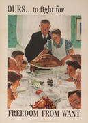 Freedom  From Want Original Vintage WWII Poster 