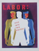WWII Labor Original Vintage Propaganda Poster