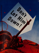 Don't Let Him Down Original Vintage WWII Poster 
