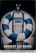 [[Absolut]] Vodka Original Vintage Advertising Poster Les Bains