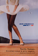 Air France Legs Blown Skirt Original Vintage Poster