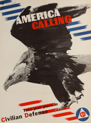 America Calling Original Vintage WWII Poster