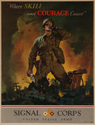 Army Signal Corp, Original Vintage  WWII Recruiting Poster