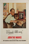 Proud? I'll Say Join the Waves, Original WWII Recruting Poster