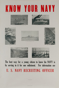 Know Your Navy Original American Pre WWII Recruiting Poster