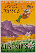 Austria's Loveliest Lake District Bad Aussee Original Travel Poster