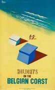 Holidays on the Belgian Coast Original Belgiona Travel Poster