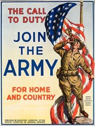 The Call To Duty, Join The Army Original WWI Recruiting Poster