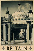 Britain Royal Pavilion Original Travel Poster B&W Photo