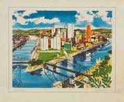 United Airlines Small Sized Original Travel Print Pittsburgh 3 Rivers