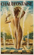 Chaudfontaine Belgian National Railways Original Travel Poster