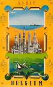 Visit Belgium Original Travel Poster
