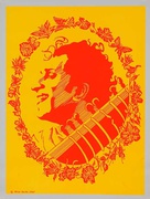 Ravi Shankar Psychedelic Black Light Poster