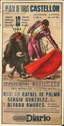 Plaza de Toros Castellon 1983 Original Spanish Bullfight Poster