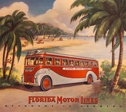Florida Motor Lines Original American Bus Travel Poster