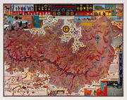 Jo Mora Grand Canyon Original Travel Poster Map Carte