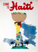 Coe to Haiti Original Caribbean Travel Poster