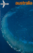 Swissair Original Travel Poster Australia Great Barrier Reef