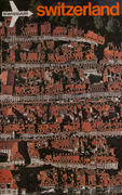 Swissair Original Travel Poster Switzerland Berne Old City