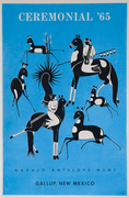 Gallup New Mexico Ceremonia '65 Original American Indian Art Exhibit Poster