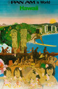Pan Am's World Original Travel Poster Hawaii