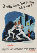 There's No Medicine for Regret Original American WWII VD Poster