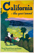 California The Year Round Original Travel Poster