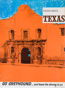 Discover Texas Go Greyhound Original American Travel Poster
