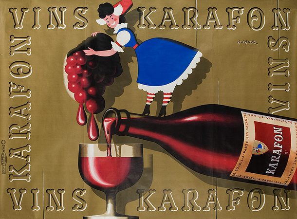 DP Vintage Posters - Vins Karafon Original French Wine Poster
